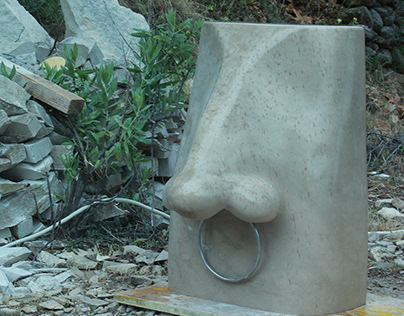 "Piercing", (Public Stone Sculpture)