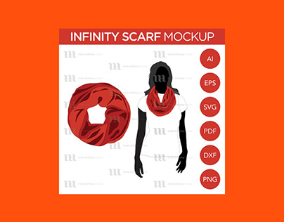Infinity Scarf – Vector Template Mockup