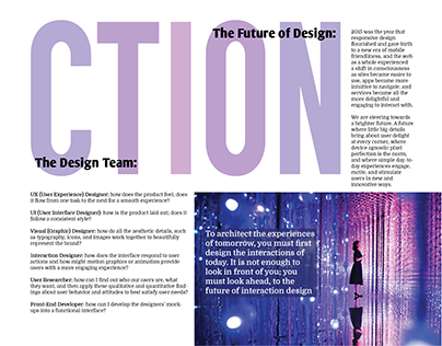 Interaction Design Booklet/Poster