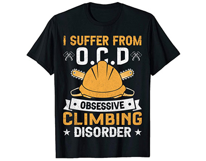 I Suffer From OCD Obsessive. Climbing T-Shirt Design