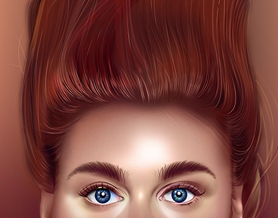 Digital Painting of a Redhead model