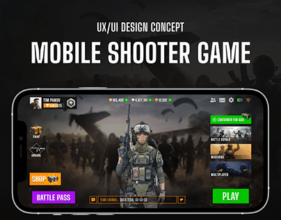Cyber strike - Mobile shooter game (UX/UI Concept)