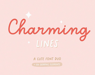 Charming lines | Font duo