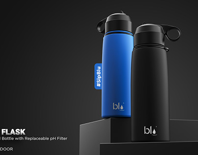 Blu SS Thermal Bottle | 3D Design For Amazon Page