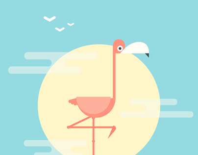 Flat Flamingo