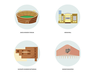 Flat Icons - Thane City Structures