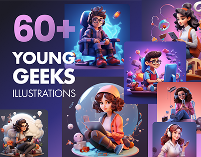 60+ YOUNG GEEKS CHARACTERS COLLECTION