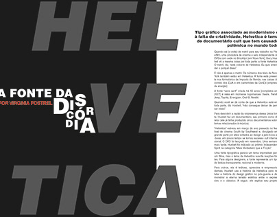 Helvetica: A fonte da discórdia - Projeto Gráfico