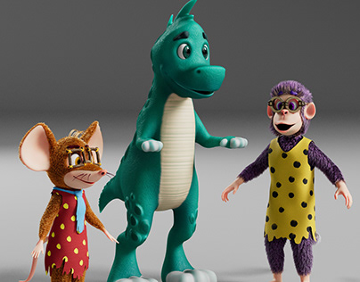 Dino, Mouse and Monkey