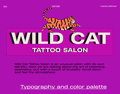 Landingpage of tattoo salon "Wild Cat"