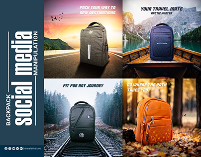 Backpack Manipulation Design | Bag Social Media Post