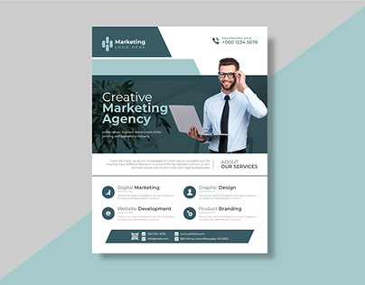 Creative Marketing Agency Flyer Template Design
