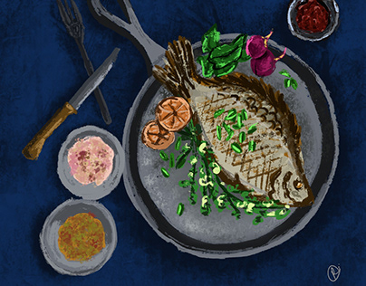 Food Illustration - Delicacies of the world
