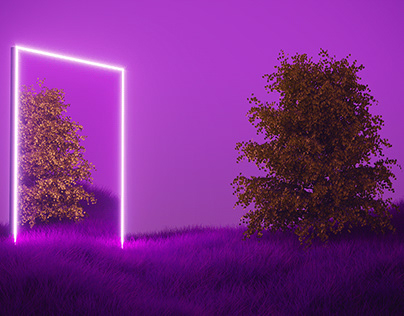 Trees in a Strange Purple World, by Diego Campos