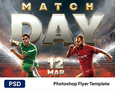 Soccer Match Flyer Template PSD