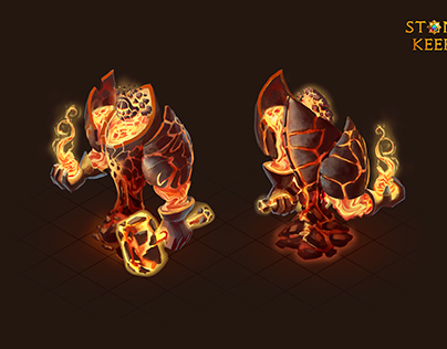 Fire elemental,character design for Stone's keeper