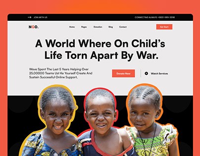 Charity & Nonprofit Website Landing Page