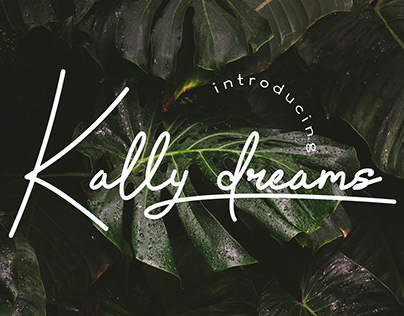 Kally dreams monoline font