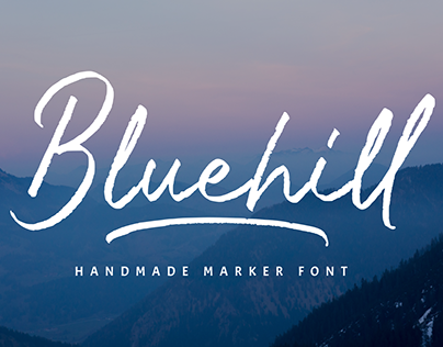 Bluehill- Marker Font FREE