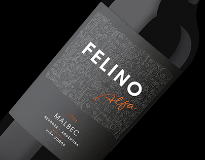 Viña Cobos Felino Alfa - Wine label design
