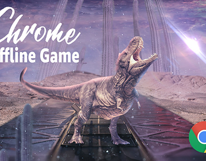 Chrome offline game poster