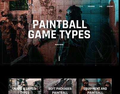 Paintball website Design