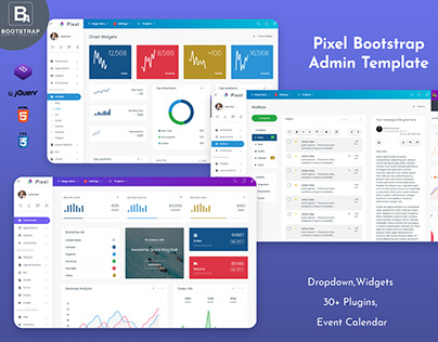 Admin Dashboard Template Web App with UI Framework