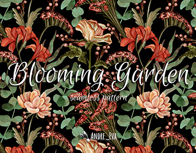 Blooming Garden (seamless pattern)