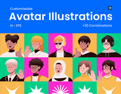 Customizable Avatar Illustrations