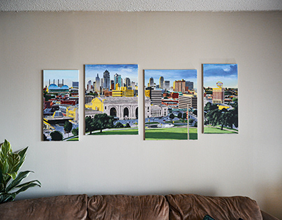Downtown Kansas City: A Four Canvas Painting