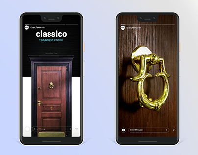 Дизайн и ретушь для сторис Instagram ДвериТермо