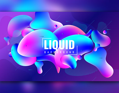 Colorful Liquid Fluid Background Design