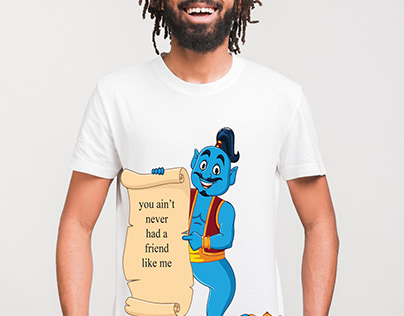 genie friend t-shirt design
