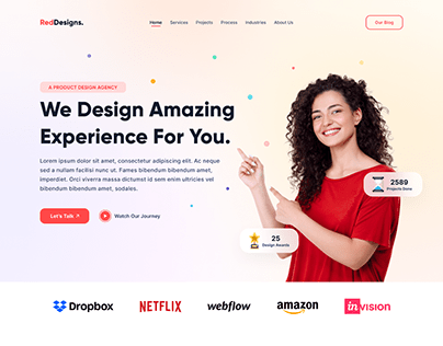 RedDesigns - A Digital Agency Landing Page