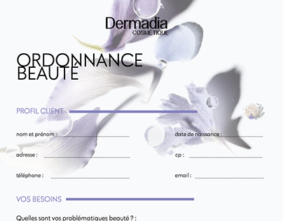 Dermadia cosmétique - ordonnance beauté