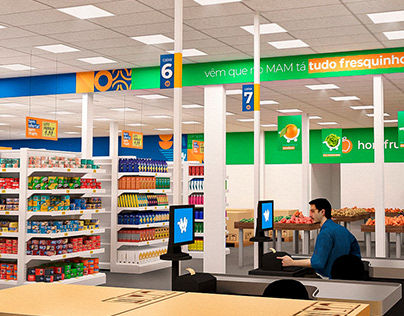 Supermarket MAM Retail Design | Comunicação Visual
