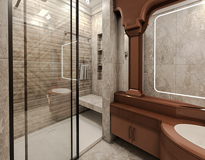 Neoclassic room's bathroom | Reidental apartment