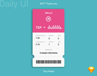 Daily UI #077 Thank you