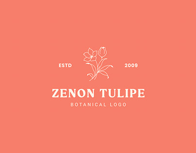 Zenon Handdrawn Botanical boho logo design-logo maker