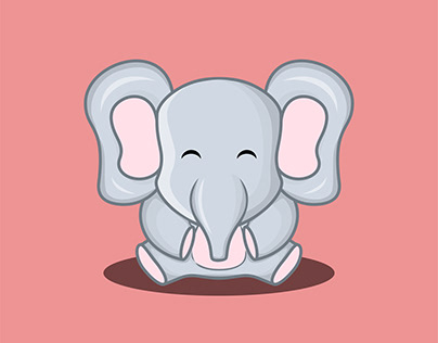 cute elephant illustration
