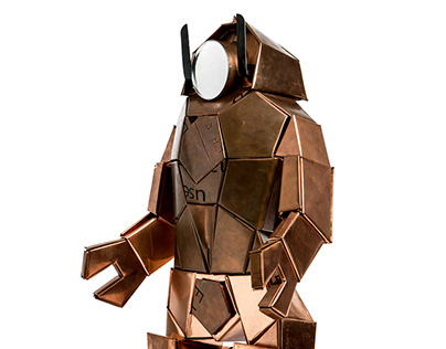 Copper Robotyp sculpture 2016