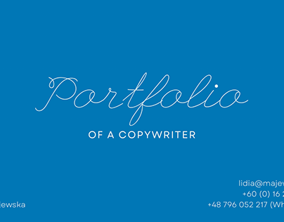 Portfolio of a Copywriter