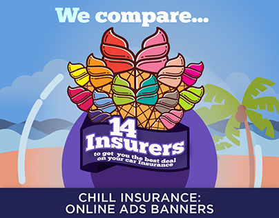 Chill Insurance Online Ads Promotional Car Banners