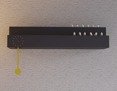 Modern Minimalist Cuckoo Clock | 3D Model & Animation