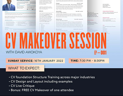 CV Makeover Live Event Design for Community Group