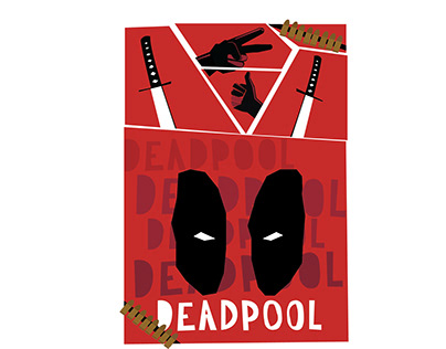 Deadpool poster inspired by Saul Bass