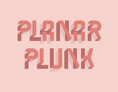 Planar Plunk: Custom Typeface