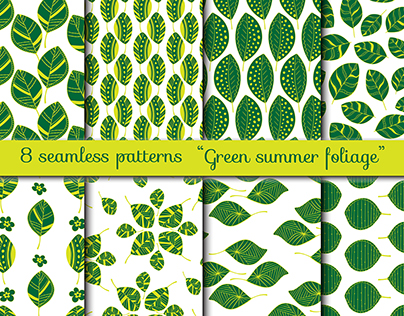 Project 1. Foliage. Seamless patterns from leaves