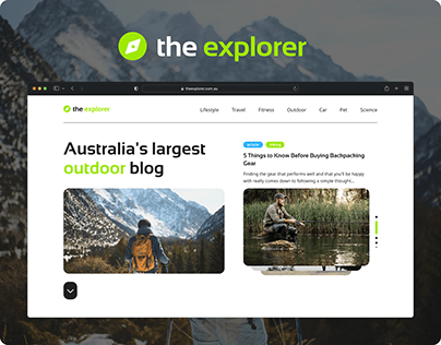 The Explorer - Blog Web Design