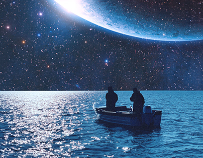 Cosmic Voyage - Digital collage art by Elysian Vision